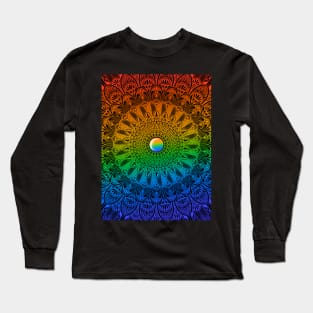 Colourful Detailed Mandala Pride Month Long Sleeve T-Shirt